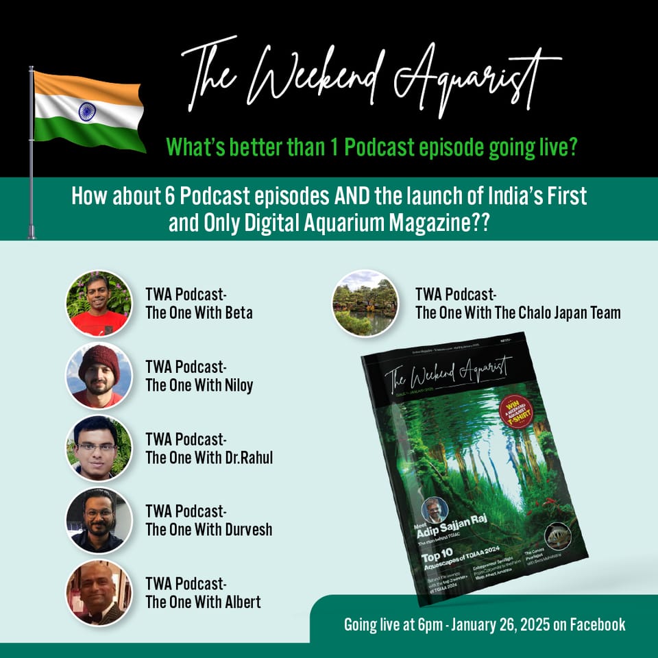 'The Weekend Aquarist' Magazine Launches on Republic Day!